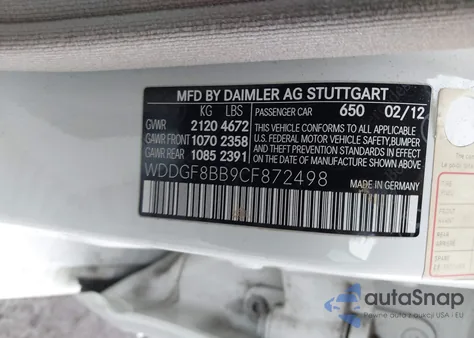 2012 Mercedes-Benz C 300 Sport 4Matic from USA, damaged, VIN WDDGF8BB9CF872498